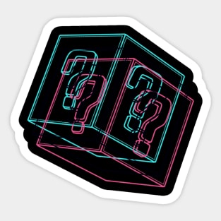 A glitch in the gaming system question box Sticker